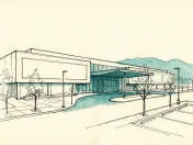 Croquis à l'encre du casino de United Boulevard